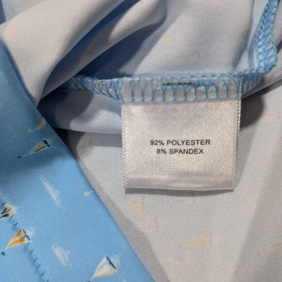 Peter Millar Crown Sport Sailing Away Print Summer Comfort Polo Size L 2XL $110 - Picture 5 of 7